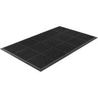 Competitor Series Mats, Slotted, 3' x 5' x 7/8", Black, Natural Rubber Dufferin Supply