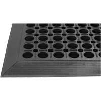 Competitor Series Mats, Slotted, 3' x 5' x 7/8", Black, Natural Rubber Dufferin Supply