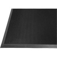 Gritstop Fingermat Matting, Rubber, Scraper Type, Textured Pattern, 2-2/3" x 3-3/4", Black Dufferin Supply
