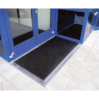 Gritstop Fingermat Matting, Rubber, Scraper Type, Textured Pattern, 2-2/3" x 3-3/4", Black Dufferin Supply