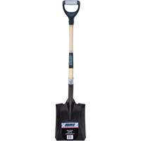 Heavy-Duty Square Shovel, Hardwood, Carbon Steel Blade, D-Grip Handle, 30" Long Dufferin Supply