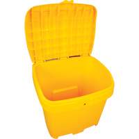 Salt & Sand Storage Bins, With Hasp, 21" x 27" x 26", 4.24 cu. ft., Yellow Dufferin Supply