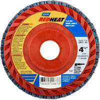 Disques &agrave; lamelles en plastique Red Heat, 4-1/2" x 7/8", Type 27, Grain 40, C&eacute;ramique d'alumine Dufferin Supply