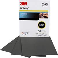 Wetordry Abrasive Sheet 411Q, 9" x11", 500 Grit, Silicon Carbide Dufferin Supply