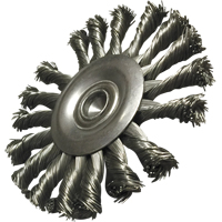 Brosses mont&eacute;es &agrave; fils nou&eacute;s circulaires, 3-1/2" dia., dia. Des fils 0,014", Tige 1/4" Dufferin Supply