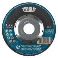Meule &agrave; tronçonner profonde de premi&egrave;re qualit&eacute; Thincut, 7" x 1/16", Arbre de 7/8", Type 27, Oxyde d'aluminium, 8600 Tr/min Dufferin Supply