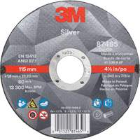 Silver Cut-Off Wheel, 4-1/2" x 0.045", 7/8" Arbor, Type 1, Ceramic, 13300 RPM Dufferin Supply