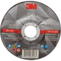 Silver Cut-Off Wheel, 4-1/2" x 0.045", 7/8" Arbor, Type 27, Ceramic, 13300 RPM Dufferin Supply
