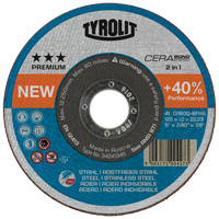 Meule &agrave; tronçonner Cerabond, 5" x 0,045", Arbre de 7/8", Type 1, C&eacute;ramique, 12250 Tr/min Dufferin Supply