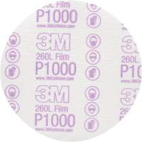Hookit Finishing Film Disc, 6" Dia., P1000 Grit, Aluminum Oxide, Film Dufferin Supply