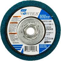 Meule abrasive non tiss&eacute;e &agrave; moyeu d&eacute;port&eacute; Vortez Rapid Blend, 4-1/2" dia., Grain 100-120, Oxyde d'aluminium Dufferin Supply