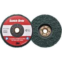 Disque extra coupe  Clean and Strip  XT Pro Scotch-Brite, 4-1/2" dia., Grain Extra grossier, Oxyde d'aluminium Dufferin Supply