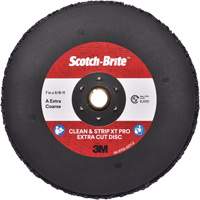 Disque extra coupe  Clean and Strip  XT Pro Scotch-Brite, 7" dia., Grain Extra grossier, Oxyde d'aluminium Dufferin Supply