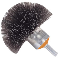 Brosse sph&eacute;rique mont&eacute;e &agrave; fils cr&ecirc;p&eacute;s, 1-1/2", Fils 0,008", Tige 1/4" Dufferin Supply