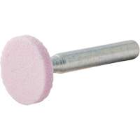 Vitrified Bond Mounted Point, W200, Aluminum Oxide, 3/4" Dia., 1/8" L, 80 Grit Dufferin Supply