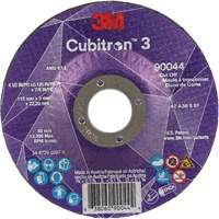 Meule &agrave; tronçonner Cubitron 3, 4-1/2" x 1/8", Arbre de 7/8", Type T27, C&eacute;ramique, 13 300 Tr/min Dufferin Supply