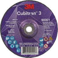 Meule a moyeu d&eacute;port&eacute; Cubitron 3, 4" x 1/4", Arbre 3/8", C&eacute;ramique, Type T27 Dufferin Supply