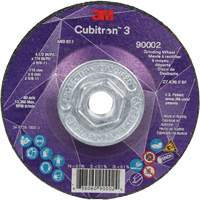 Cubitron 3 Depressed Centre Grinding Wheel, 4-1/2" x 1/4", 5/8"-11 Arbor, Ceramic, Type T27 Dufferin Supply