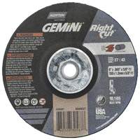 Meule &agrave; tronçonner pour coupe &agrave; angle droit RightCut Gemini, 6" x 0,045", Arbre de 5/8"-11, Type 27/42, Oxyde d'aluminium, 10185 Tr/min Dufferin Supply