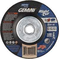 Meule &agrave; tronçonner pour coupe &agrave; angle droit RightCut Gemini, 4-1/2" x 0,045", Arbre de 5/8"-11, Type 27/42, Oxyde d'aluminium, 13580 Tr/min Dufferin Supply