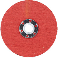 Disque de verrouillage en fibres avec fixation Speed-Change, 4-1/2" dia., Grain 24, C&eacute;ramique d'alumine Dufferin Supply