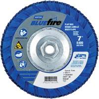 Disque &agrave; lamelles de densit&eacute; standard BlueFire, 7" x 5/8"-11, Type 27, Grain P36, Alumine de zirconium Dufferin Supply