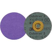 Disque en fibre Roloc Cubitron 3, 3" dia., Grain 80+, C&eacute;ramique Dufferin Supply