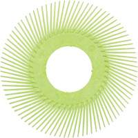 Brosse radiale en soies de pr&eacute;cision type A PN-RB sans adaptateur Scotch-Brite, C&eacute;ramique, Grain 50+, 6" dia. Dufferin Supply