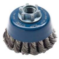Knotted Wire Cup Brush, 2-3/4" Dia. x 5/8"-11 Arbor Dufferin Supply