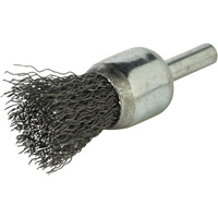 Brosse &agrave; fils cr&ecirc;p&eacute;s avec moyeu, 3/4", Fils 0,014", Tige 1/4" Dufferin Supply