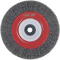 Roue d'&eacute;tabli sertie, 6" dia., Fils 0,014", Arbre 1/2"-2 Dufferin Supply