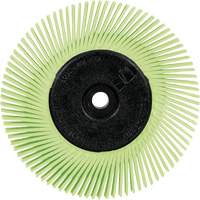Brosse radiale en soies de pr&eacute;cision type A PN-RB avec adaptateur Scotch-Brite , C&eacute;ramique, Grain 50+, 6" dia. Dufferin Supply