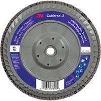 Cubitron 3 Flat Flap Disc with Quick Change 1169F, 6" x 5/8"-11, Type T27, 80+ Grit, Ceramic Dufferin Supply