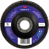 Cubitron 3 Conical  Flap Disc 1169F, 4-1/2" x 7/8", Type T29, 80+ Grit, Ceramic Dufferin Supply