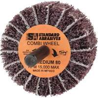 Roue Combi Buff and Blend 898001 Standard Abrasives, 2" dia. x 1" la, Arbre 1/4", Oxyde d'aluminium Dufferin Supply