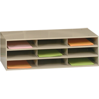 Data Organizers, Stationary, 9 Slots, Steel, 33-3/4" W x 11-5/8" D x 10-3/4" H Dufferin Supply