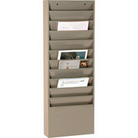 Literature Storage Racks, Stationary, 11 Slots, Steel, 13-1/4" W x 4-1/8" D x 36" H Dufferin Supply