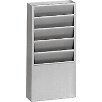 Literature Storage Racks, Stationary, 5 Slots, Steel, 9-3/4" W x 4-1/8" D x 21" H Dufferin Supply