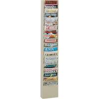 Literature Rack, Wall Mount, 20 Slots, Steel, 9-3/4" W x 4-1/8" D x 58" H Dufferin Supply