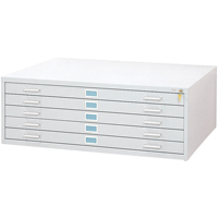 Steel Plan Files-5 Drawer, 5 Drawers, 53-3/8" W x 41-3/8" D x 16-1/2" H Dufferin Supply