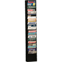 Literature Storage Racks, Stationary, 20 Slots, Steel, 9-3/4" W x 4-1/8" D x 58" H Dufferin Supply