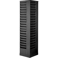 Literature Storage Racks, Rotating, 92 Slots, Steel, 14-1/8" W x 14-1/8" D x 66" H Dufferin Supply
