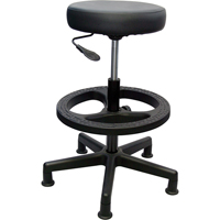 Tabouret de travail de s&eacute;rie 900, Stationnaire, Ajustable, 20" - 28", Vinyle Si&egrave;ge, Noir Dufferin Supply