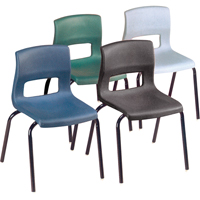 Chaises horizon, Plastique, Noir Dufferin Supply