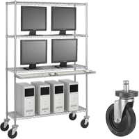 5" Rubber Caster Kit Dufferin Supply