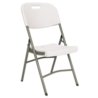 Folding Chairs, Polyethylene, White, 350 lbs. Weight Capacity Dufferin Supply