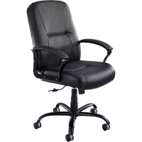 Serenity Big & Tall Chair, Leather, Black, 500 lbs. Capacity Dufferin Supply