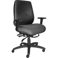 Cierra Heavy Duty Ergonomic Chairs, Fabric, Grey, 400 lbs. Capacity Dufferin Supply