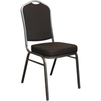 Chaises empilables, Tissu, Hauteur 37", Capacit&eacute; 275 lb, Noir Dufferin Supply