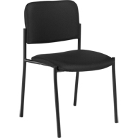Armless Stacking Chairs, Fabric, 32" High, 300 lbs. Capacity, Black Dufferin Supply